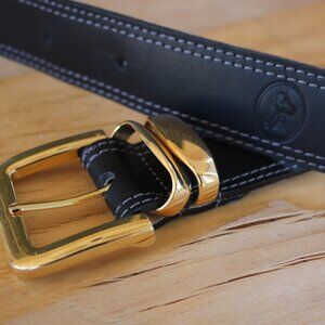 Fashion Leather Belt for Women Sewing Belt Woman Gold Pin Buckle Female Black
